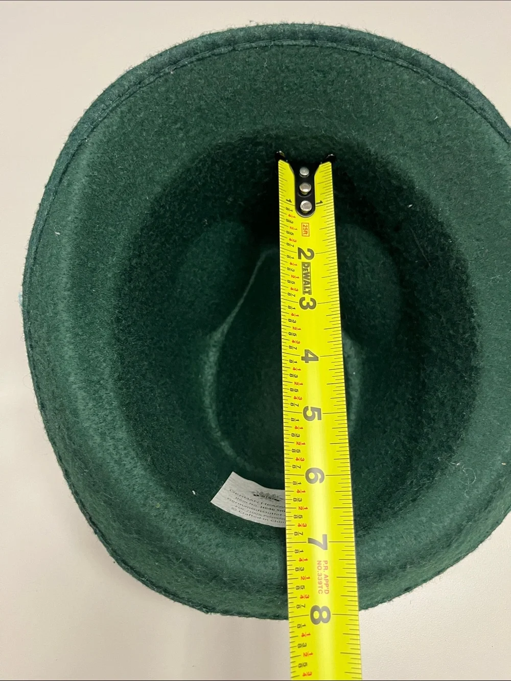 Children's Green Felt Fedora Hat with Feather Trim